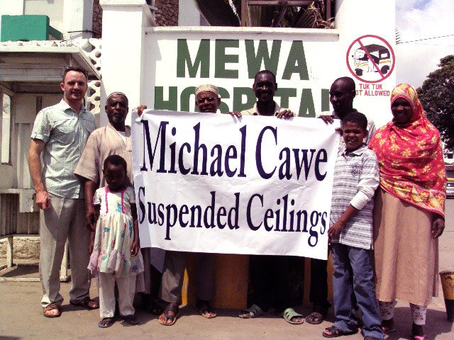 CAWE helped build the ceilings in a hospital in Kenya